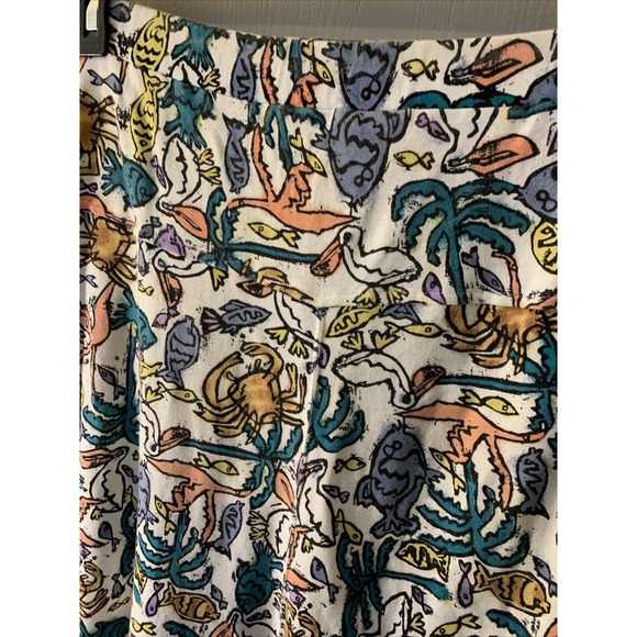 Vintage Sweater Bee by Banff M Medium Sealife Print Cotton Midi Skirt - Picture 6 of 14